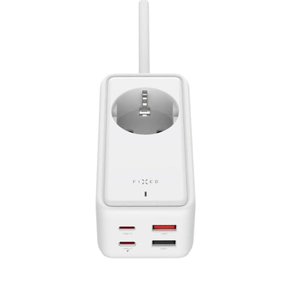 Fixed Extension Cord, 1 x Schuko - 2 x USB-A - 2 x USB-C, White