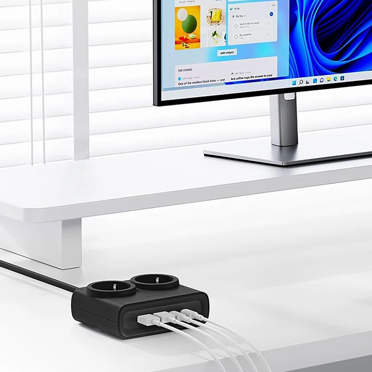 Orico PDC25 Extension Cord, 2 x Schuko - 2 x USB-A - 2 x USB-C, Black