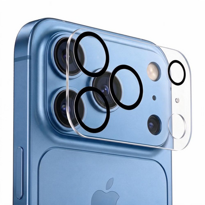 Tech-Protect Cam Fit+ Rear Camera Protection Frame for Apple iPhone 18 Pro, Tempered Glass, Transparent