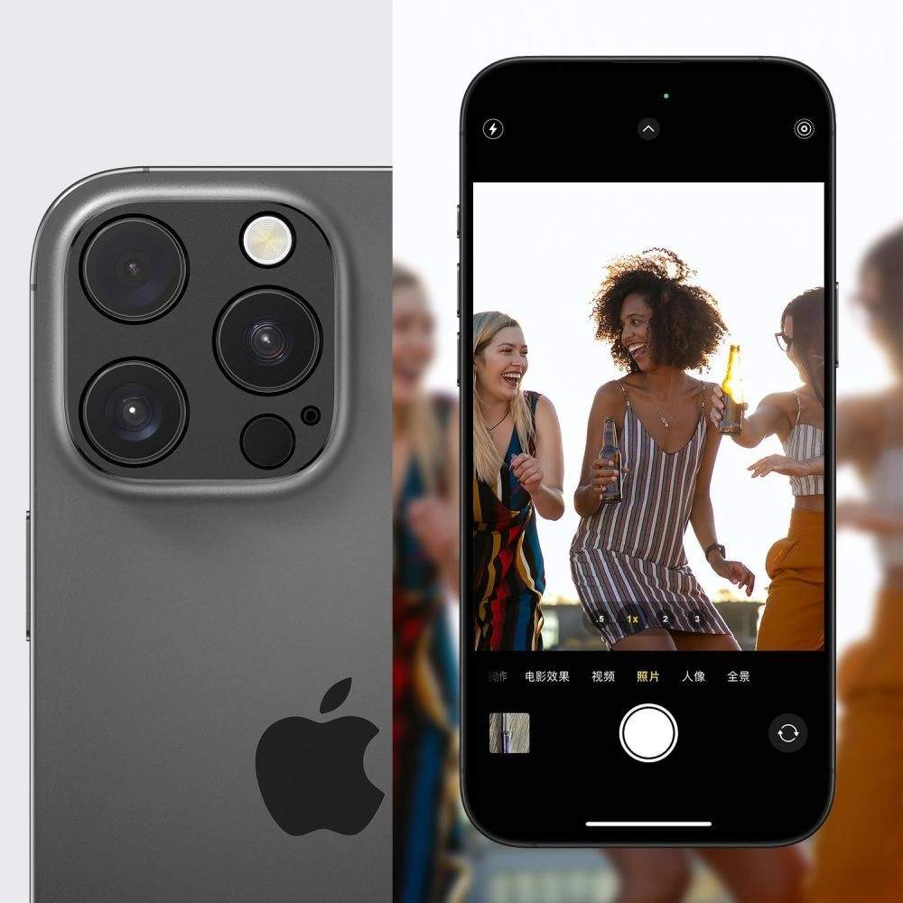 Tech-Protect Camalloy Fit+ Rear Camera Protection Frame for Apple iPhone 17 Pro Max, Aluminum, Navy Blue