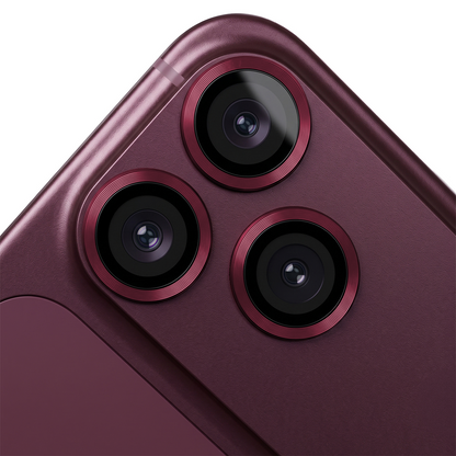 OEM Rear Camera Protective Film for Apple iPhone 18 Pro Max, Tempered Glass, Burgundy
