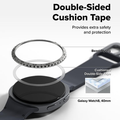 Πλαίσιο Προστασίας Ringke Inner Styling για Samsung Galaxy Watch8 Classic, Ασημί