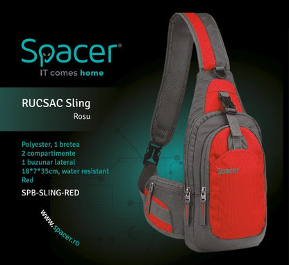 Spacer Sling Backpack for Tablet up to 8inch, Red