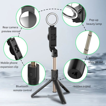 Selfie Stick Bluetooth Techsuit K13, Universal, Black