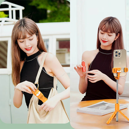 Selfie Stick Bluetooth Techsuit KT01, Universal, Orange
