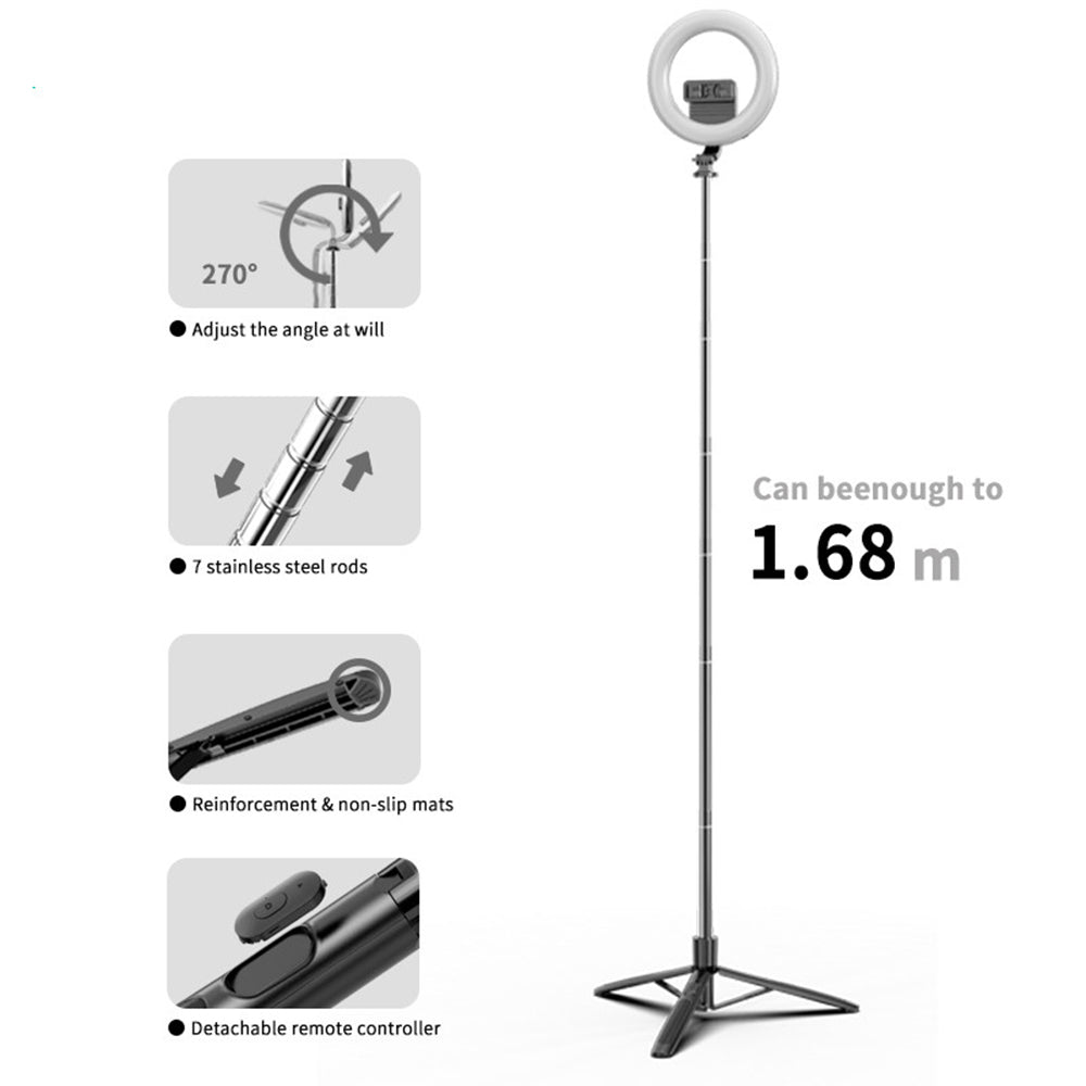 Selfie Stick Bluetooth Techsuit Q05s, Universal, Black
