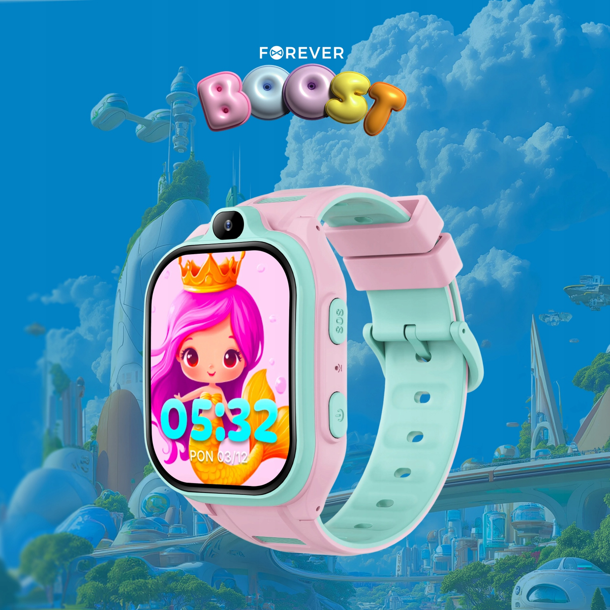 Έξυπνο ρολόι Forever Kids Boost KW-530 Call, Ροζ