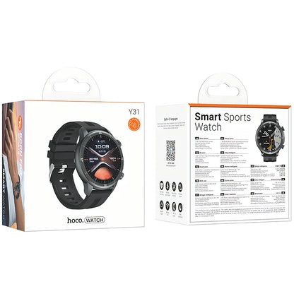 Smartwatch HOCO Y31 Call, Μαύρο
