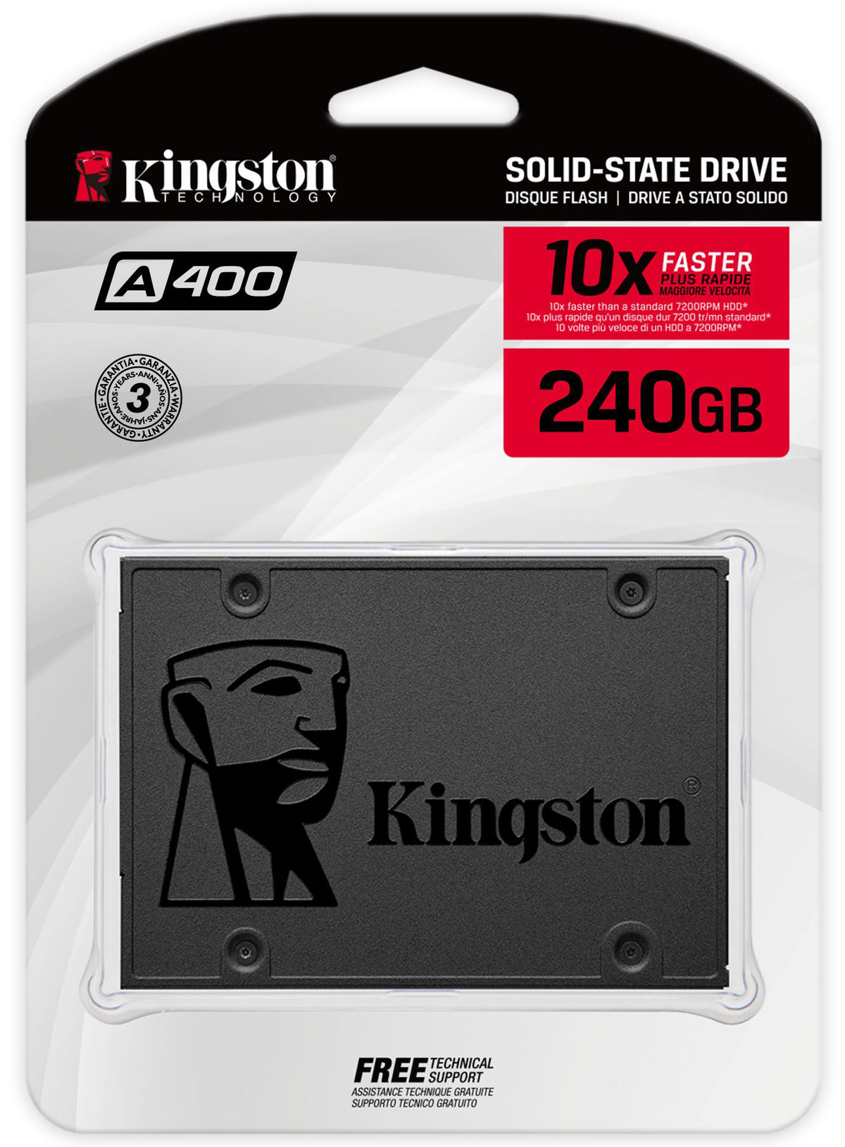 Solid State Drive (SSD) Kingston A400, 240GB, 2.5inch, SATA III SA400S37/240G