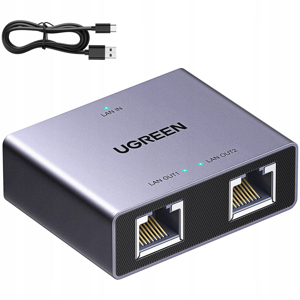 Splitter Δικτύου UGREEN NW301, RJ45 - 2 x RJ45, Γκρι