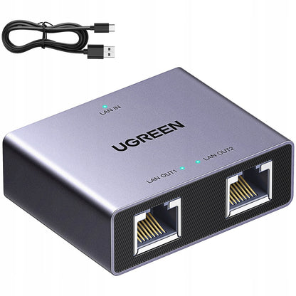 Splitter Δικτύου UGREEN NW301, RJ45 - 2 x RJ45, Γκρι