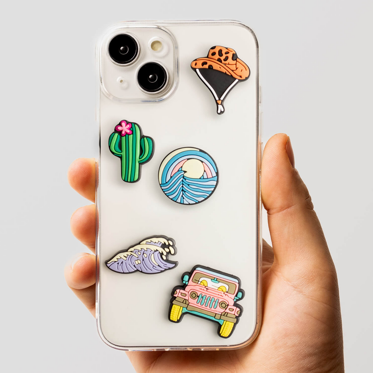 3D OEM Summer Sticker for Phone / Tablet Case, Set of 5, Multicolor