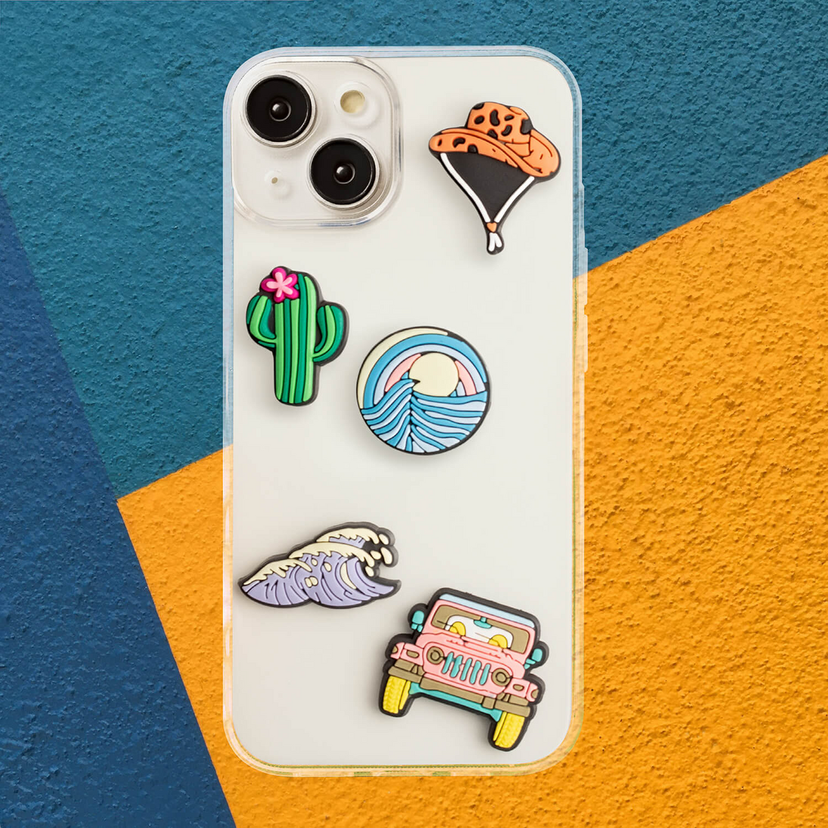 3D OEM Summer Sticker for Phone / Tablet Case, Set of 5, Multicolor
