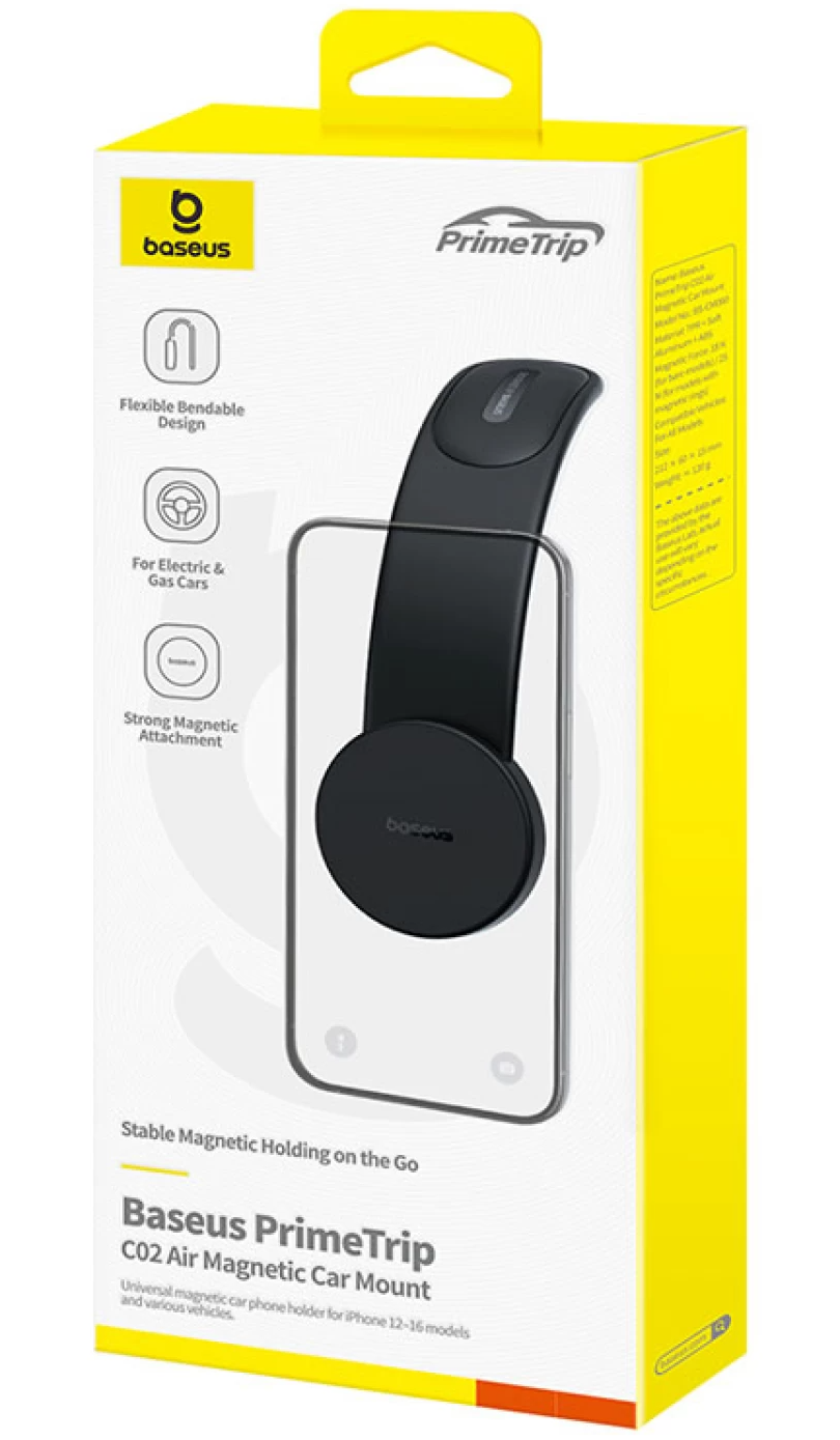 Βάση Αυτοκινήτου Μαγνητική Baseus PrimeTrip C02 Air, Universal, Μαύρο C40182801113-01