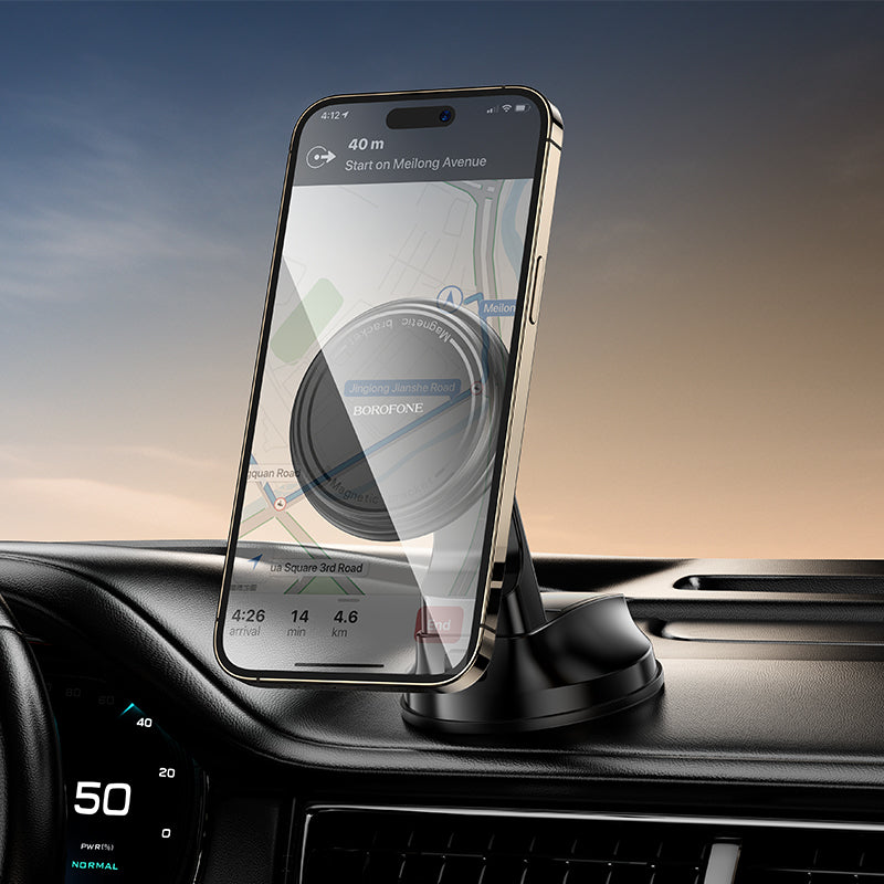 Borofone BH136 Parker Magnetic Car Mount, 4.5inch - 7inch, Black
