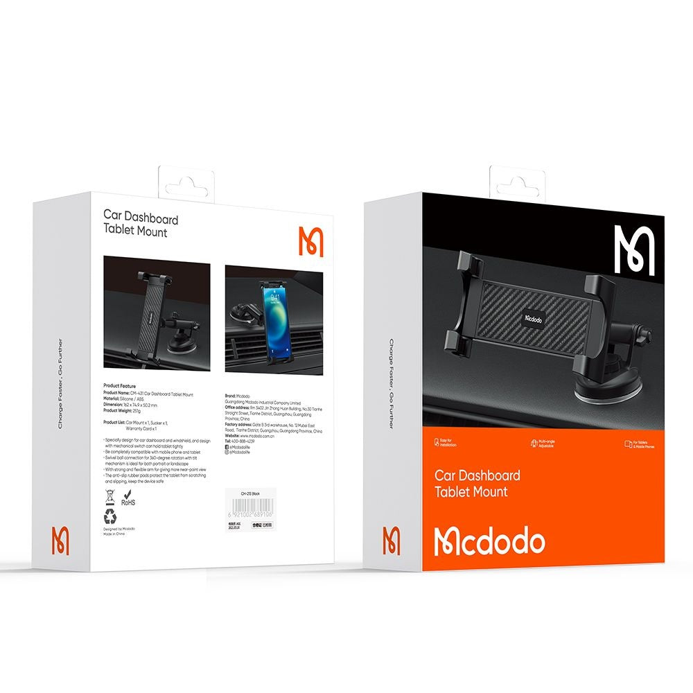 McDodo CM-4310 Car Holder for Phone / Tablet, 4.7inch - 12.9inch, Black