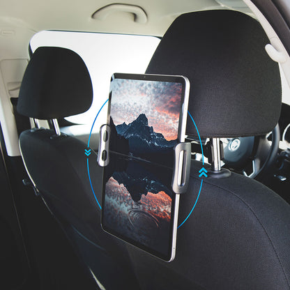 Fixed Headrest Car Mount for Tablet, 7inch - 13inch, Black