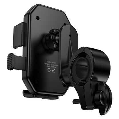 Borofone BH141 Camino Bicycle Motorcycle Mount, 6inch - 7inch, Black