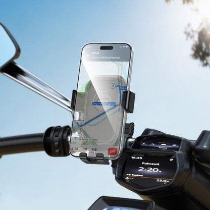 Borofone BH141 Camino Bicycle Motorcycle Mount, 6inch - 7inch, Black