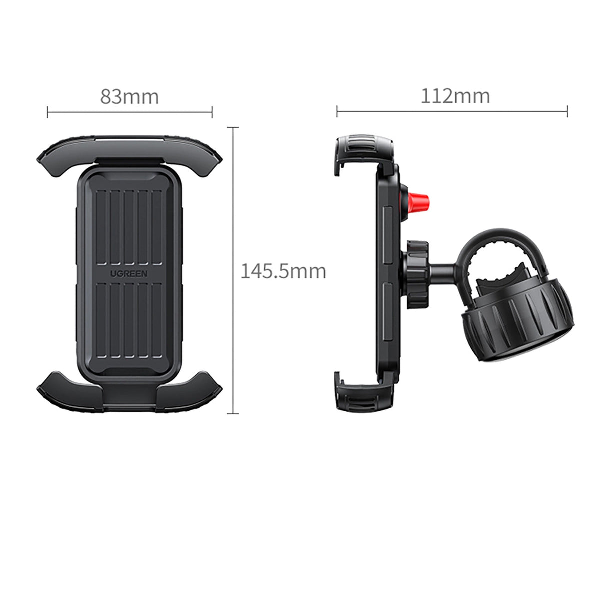 UGREEN LP494 Bicycle Motorcycle Holder, 4.7inch - 6.8inch, Black