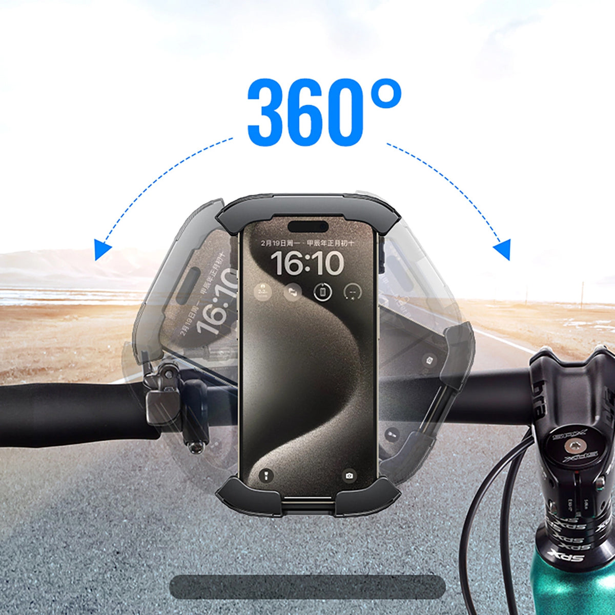 UGREEN LP494 Bicycle Motorcycle Holder, 4.7inch - 6.8inch, Black