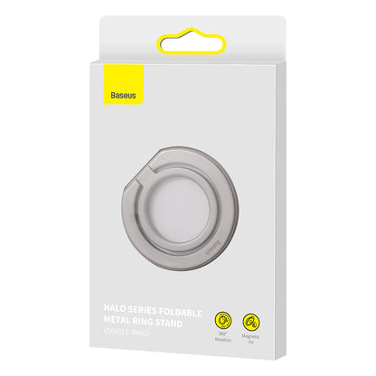 Baseus Halo Ring Holder, Universal, Silver SUCH000012