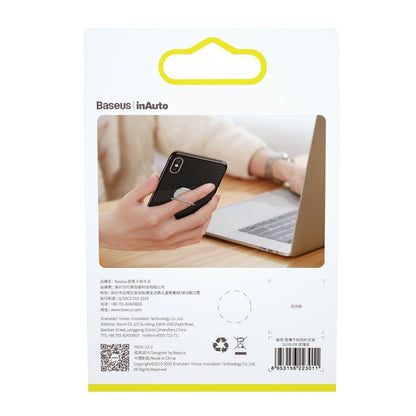 Baseus Invisible Ring Holder, Universal, Silver SUYB-0S