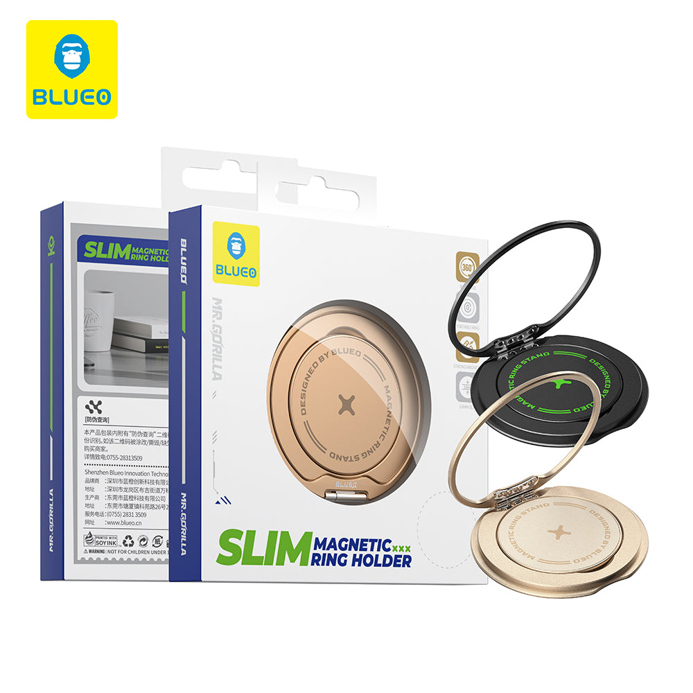 Blueo Slim Ring Holder, Universal, Black