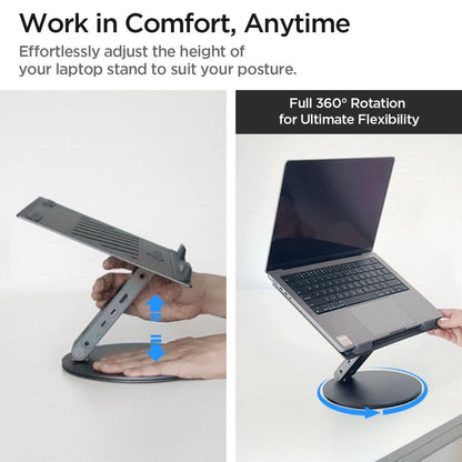 Βάση με Hub Spigen LD204H για Laptop μέγιστο 15.6 ιντσών, Γκρι AMP08885