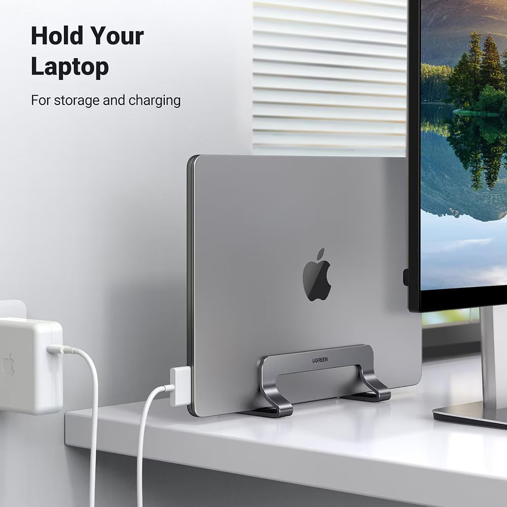 Κάθετη Βάση UGREEN LP258 (29277) για Laptop με πάχος 12mm - 26mm, Ασημί