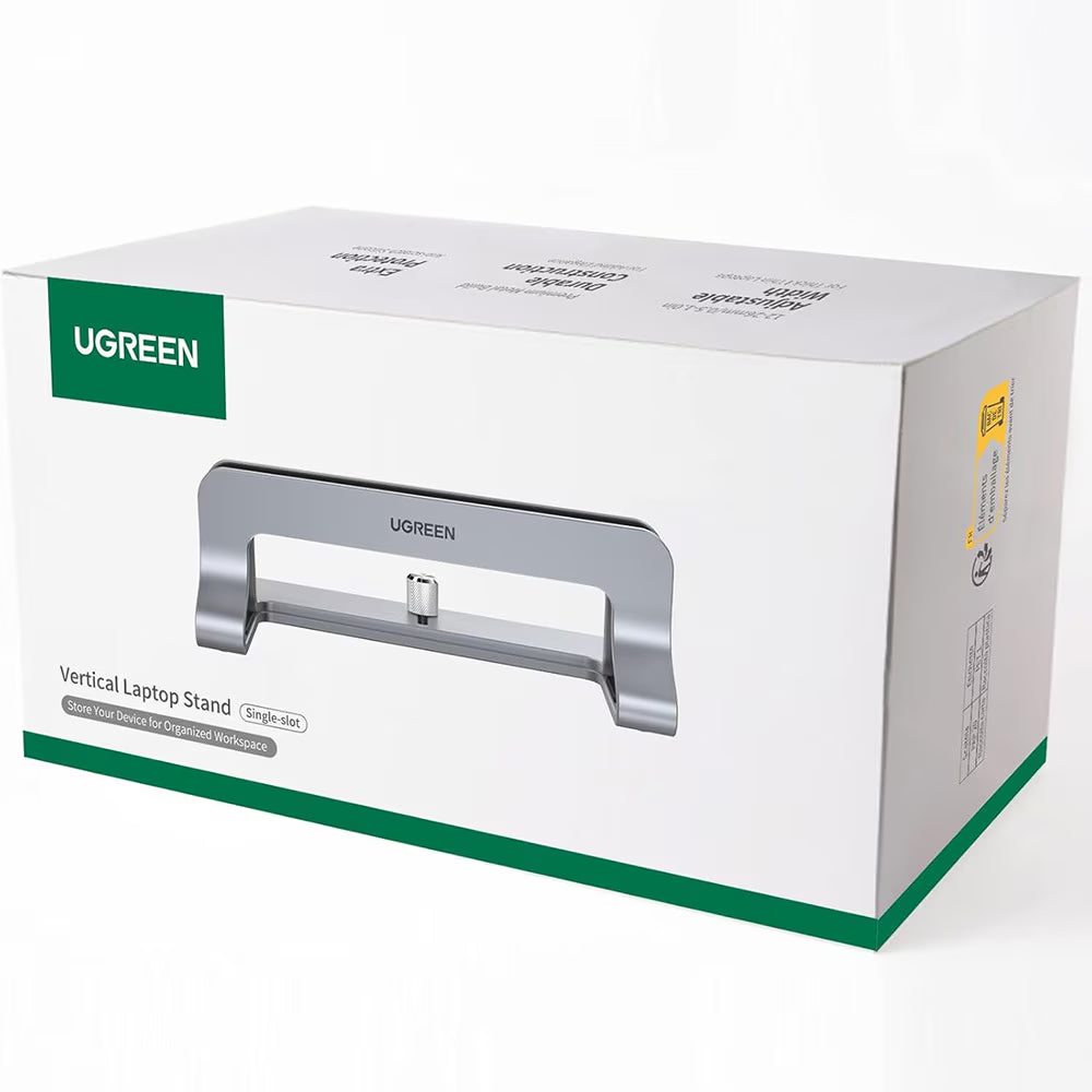 Κάθετη Βάση UGREEN LP258 (29277) για Laptop με πάχος 12mm - 26mm, Ασημί