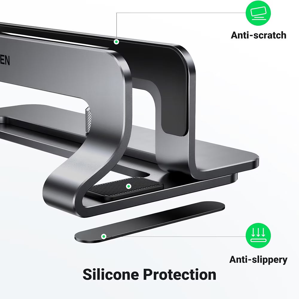 Κάθετη Βάση UGREEN LP258 (29277) για Laptop με πάχος 12mm - 26mm, Ασημί