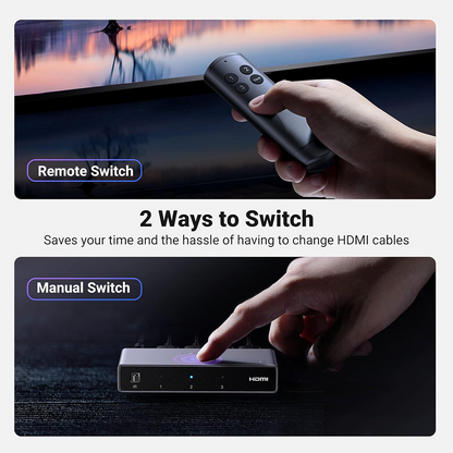 UGREEN HDMI Video Switch CM624 (15604), Gray, Refurbished