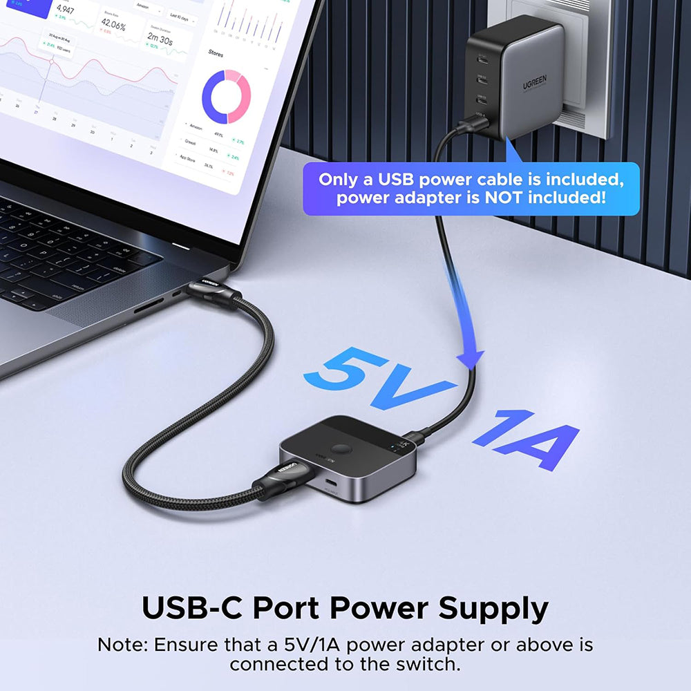 Switch Video HDMI / USB-C UGREEN AW503 (55452), Γκρι