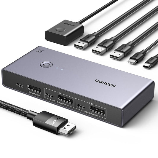 UGREEN CM695 DisplayPort Video Switch (25962), Black