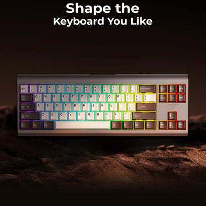 Πληκτρολόγιο Gaming Wired USB HAVIT KB896L, RGB, 1.2m, Ροζ