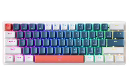 Wired USB Gaming Keyboard Machenike K500-B61 Mechanical, RGB, Blue Backlight, Blue White