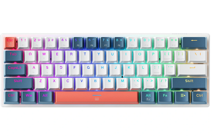 Ενσύρματο Πληκτρολόγιο Gaming USB Machenike K500-B61 Μηχανικό, RGB, Πίσω Φωτισμός Κόκκινο, Λευκό Μπλε