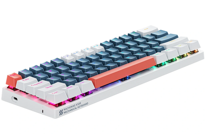 Wired USB Gaming Keyboard Machenike K500-B61 Mechanical, RGB, Blue Backlight, Blue White