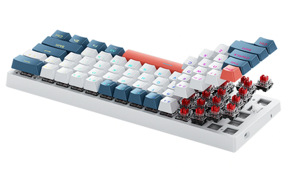 Ενσύρματο Πληκτρολόγιο Gaming USB Machenike K500-B61 Μηχανικό, RGB, Πίσω Φωτισμός Κόκκινο, Λευκό Μπλε