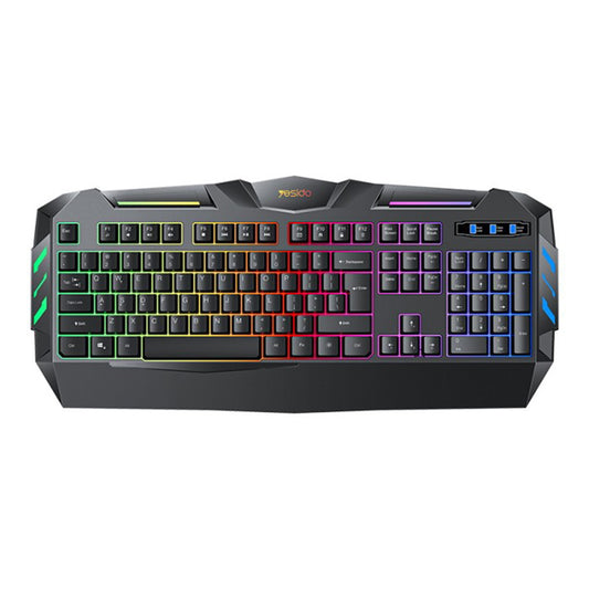 Ενσύρματο Gaming Πληκτρολόγιο USB Yesido KB21, RGB, 1.5μ, Μαύρο