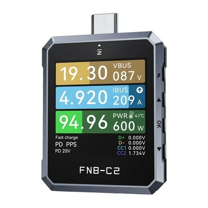 Tester Τάσης Fnirsi FNB-C2, USB-C