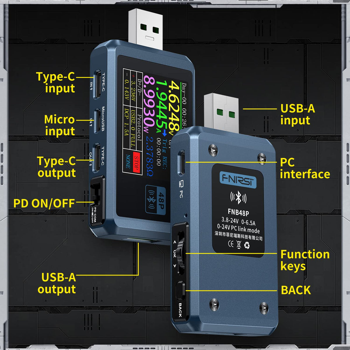 Tester Τάσης Fnirsi FNB48P