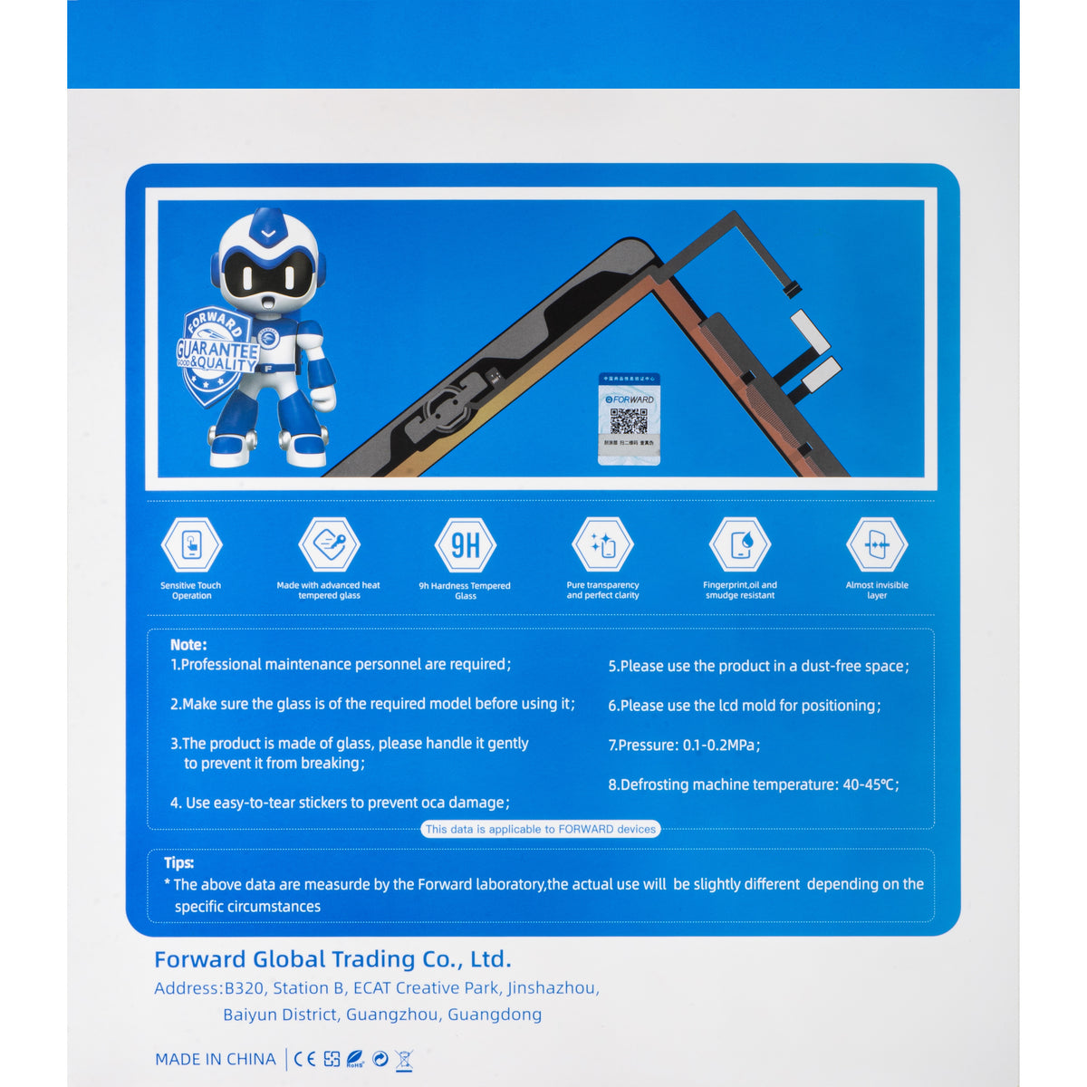 Touchscreen Forward Guard OCA για Apple iPad Pro 12.9 (2021), Μαύρο