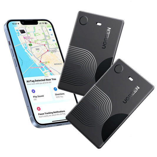 UGREEN SmartTag Smart Finder Slim 2 CM920 (75120A) για iOS Series, Σετ 2 τεμάχια, Μαύρο