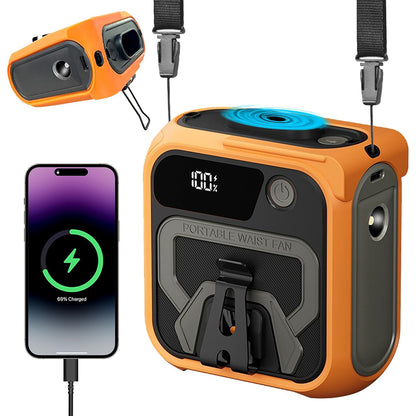 Techsuit Z13 Portable Fan with 10000mAh External Battery, Orange