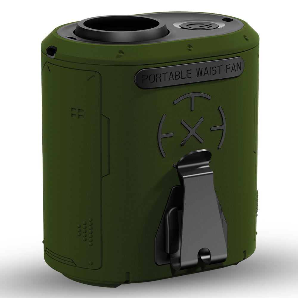 Techsuit Z14 Portable Fan with 5000mAh External Battery, Green